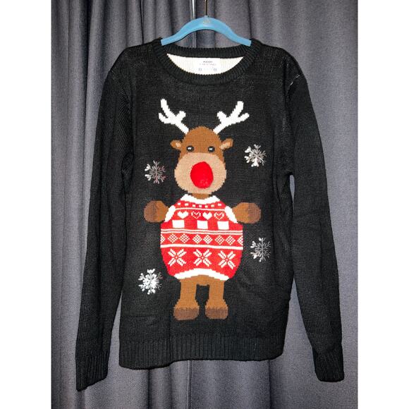 Ugly Christmas Sweater Sweaters - Ugly Christmas Sweater Xmas Size Large
